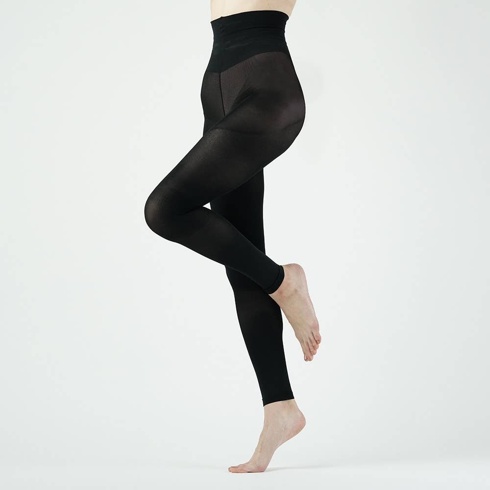 夏用】カロリー消費アップ高着圧レギンス10分丈 RZF32P :レディース