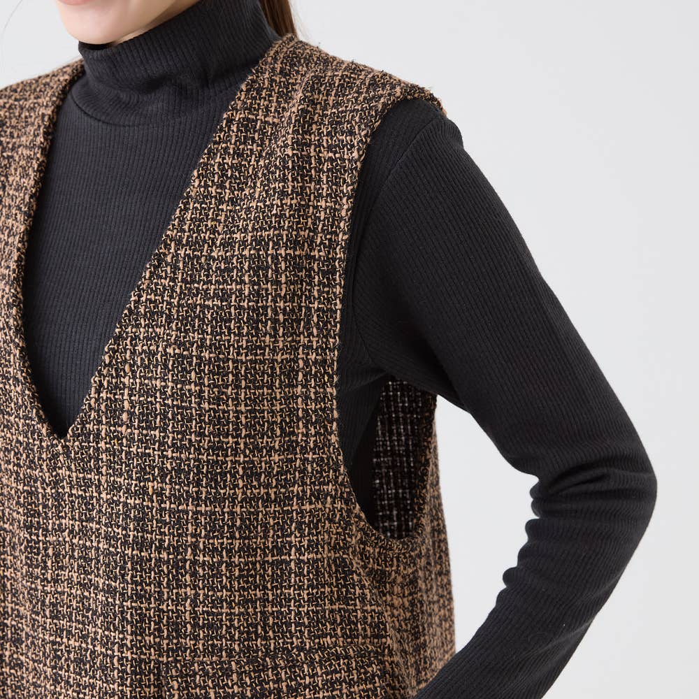 7DAYS LOOKS】ツイードベスト【SALE】 TZW652 :レディース トップス