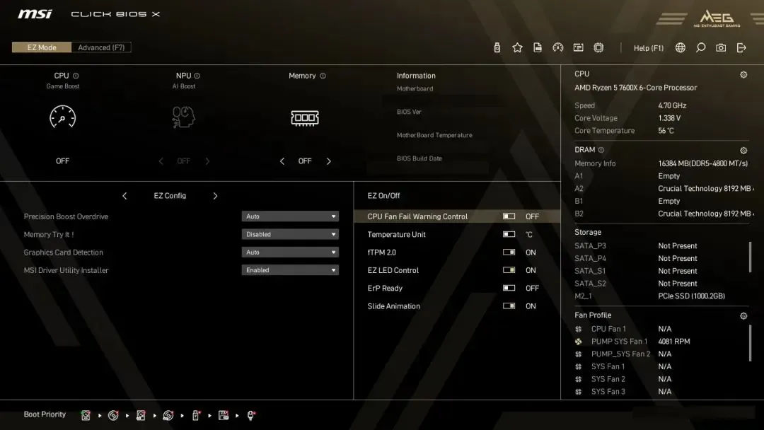 MSI X870 Series Motherboards Debut Enhanced CLICK BIOS X Interface