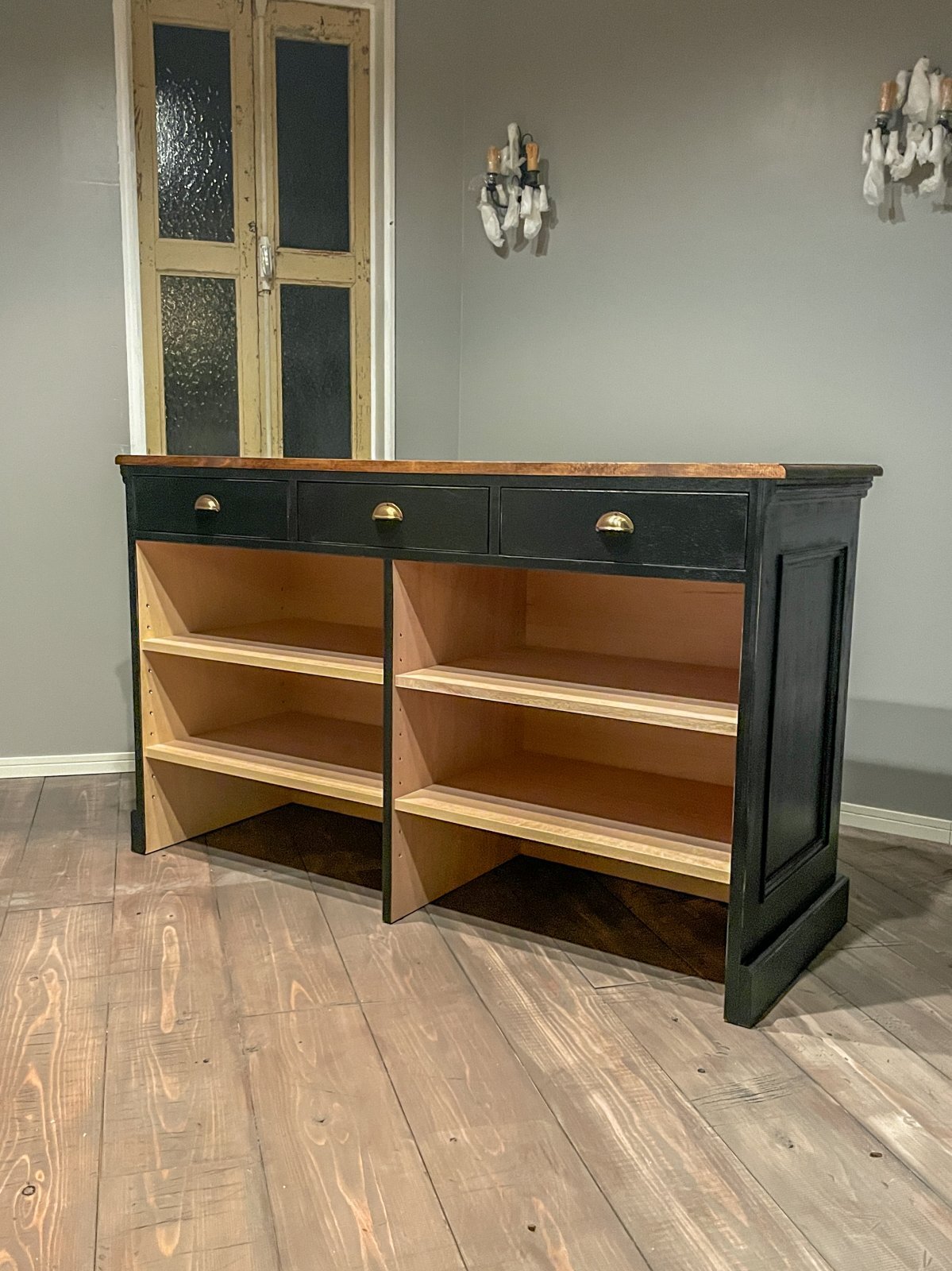 お花屋さん向けカウンターテーブル（作業台兼レジカウンター）W1500