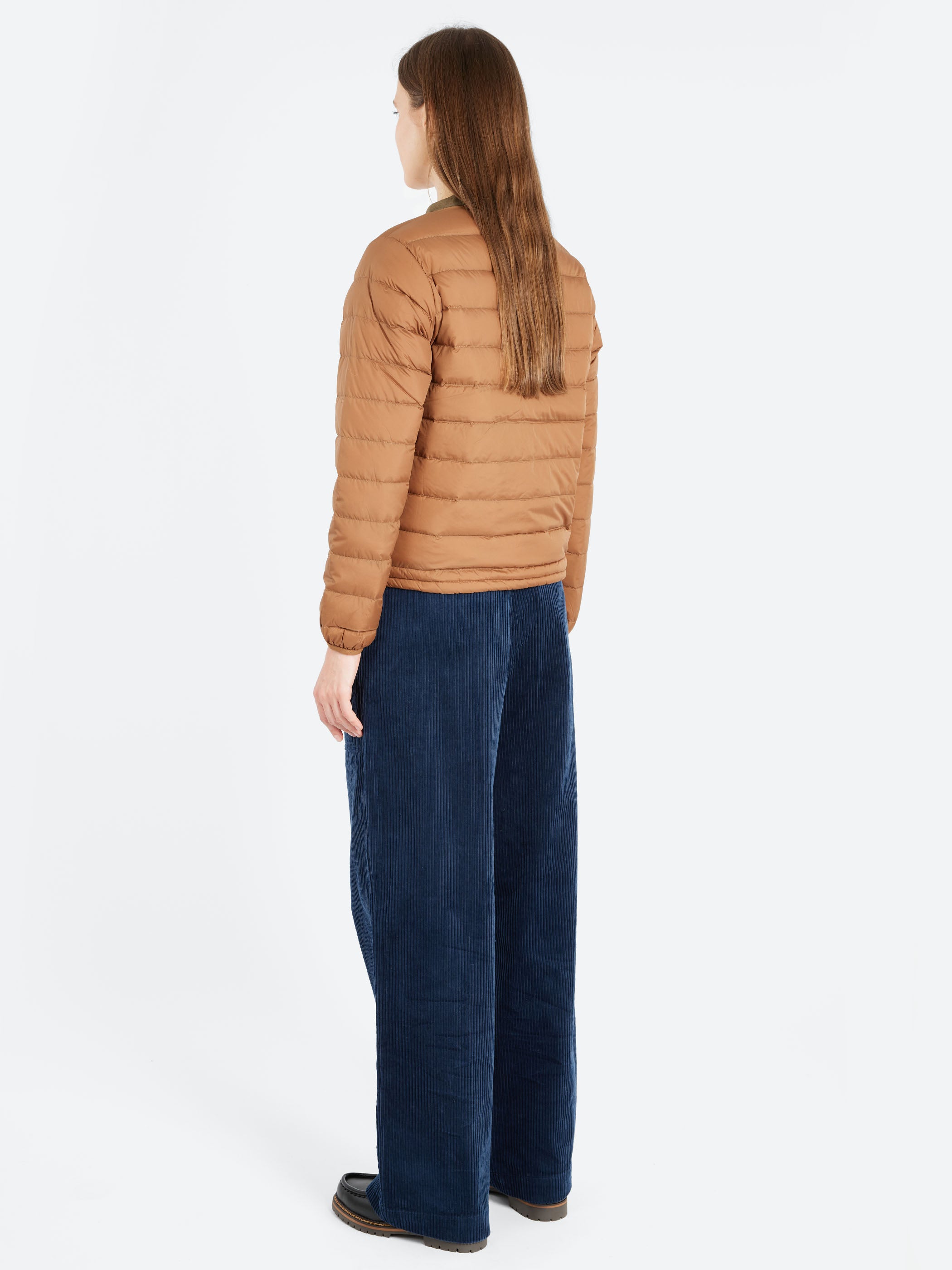 Danton - Women's Inner Down Crewneck Jacket in Light Brown