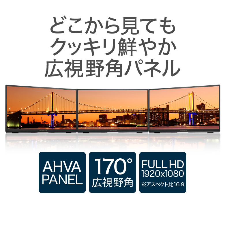 モバイルディスプレイ 15.6型FullHD ソフトケース付き 薄型 軽量 高