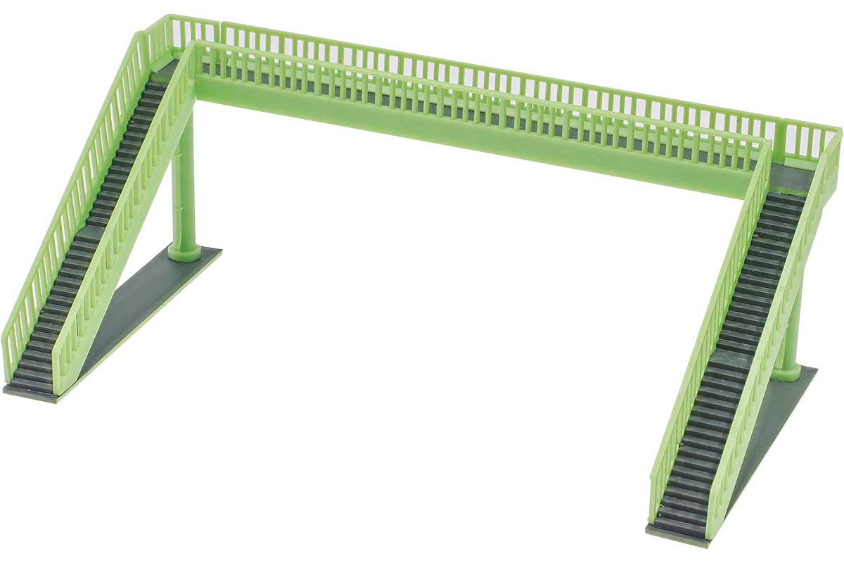 2527＞着色済み 歩道橋（ライトグリーン）｜着色済みストラクチャー｜N