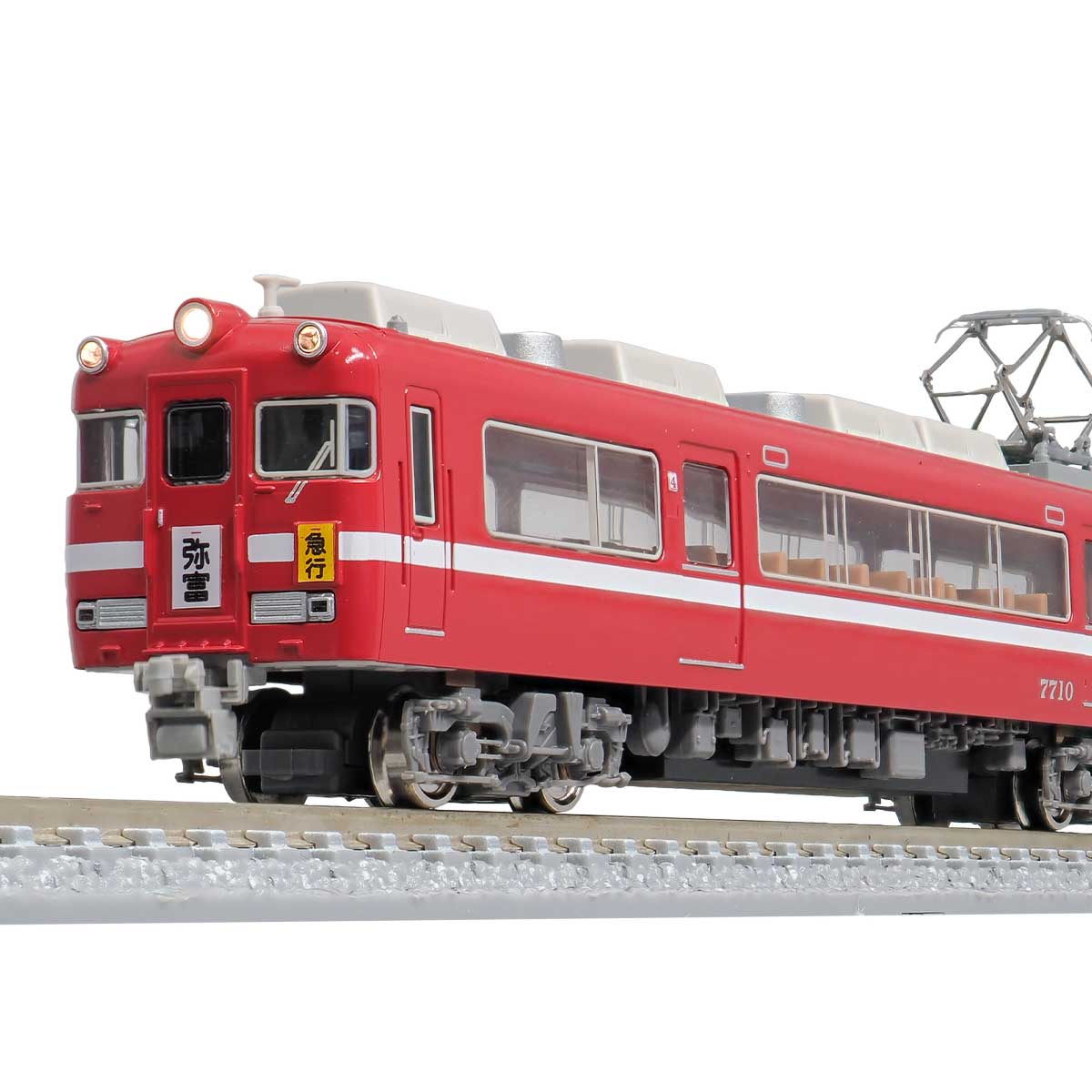 31821＞名鉄7700系 白帯車1990（妻面窓無し）基本2両編成セット（動力