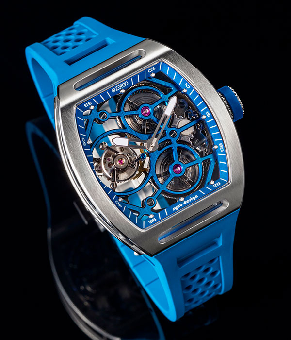 ゼロ(ZEROO) 2024新作 トノー型フルスケルトンケースが美しい