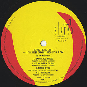 角松 敏生 Toshiki Kadomatsu / Before The Daylight (LP) / BMG