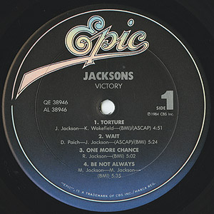 Jacksons / Victory (LP) / Epic 1984 USオリジナル盤 EX-/EX | Disco