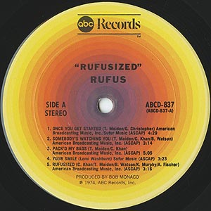 Rufus featuring Chaka Khan / Rufusized(LP) / ABC 1974 USオリジナル