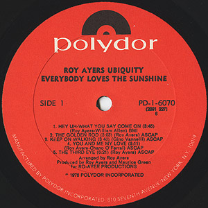 Roy Ayers Ubiquity / Everybody Loves The Sunshine(LP) / Polydor