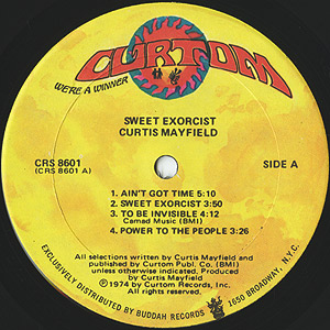 Curtis Mayfield / Sweet Exorcist(LP) / Curtom 1974 USオリジナル盤