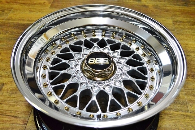BBS RS 15インチをリム交換16インチ化+PCD加工+バレル研磨｜アルミ
