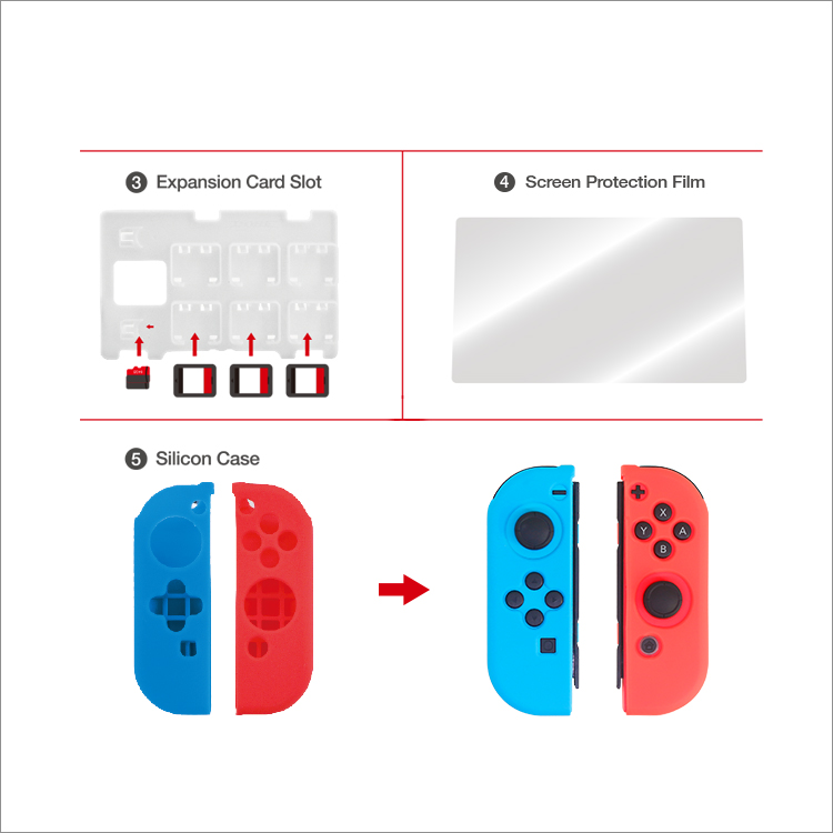 Switch Protective Kit TNS-1749 - Switch - DOBE Video Game Accessories