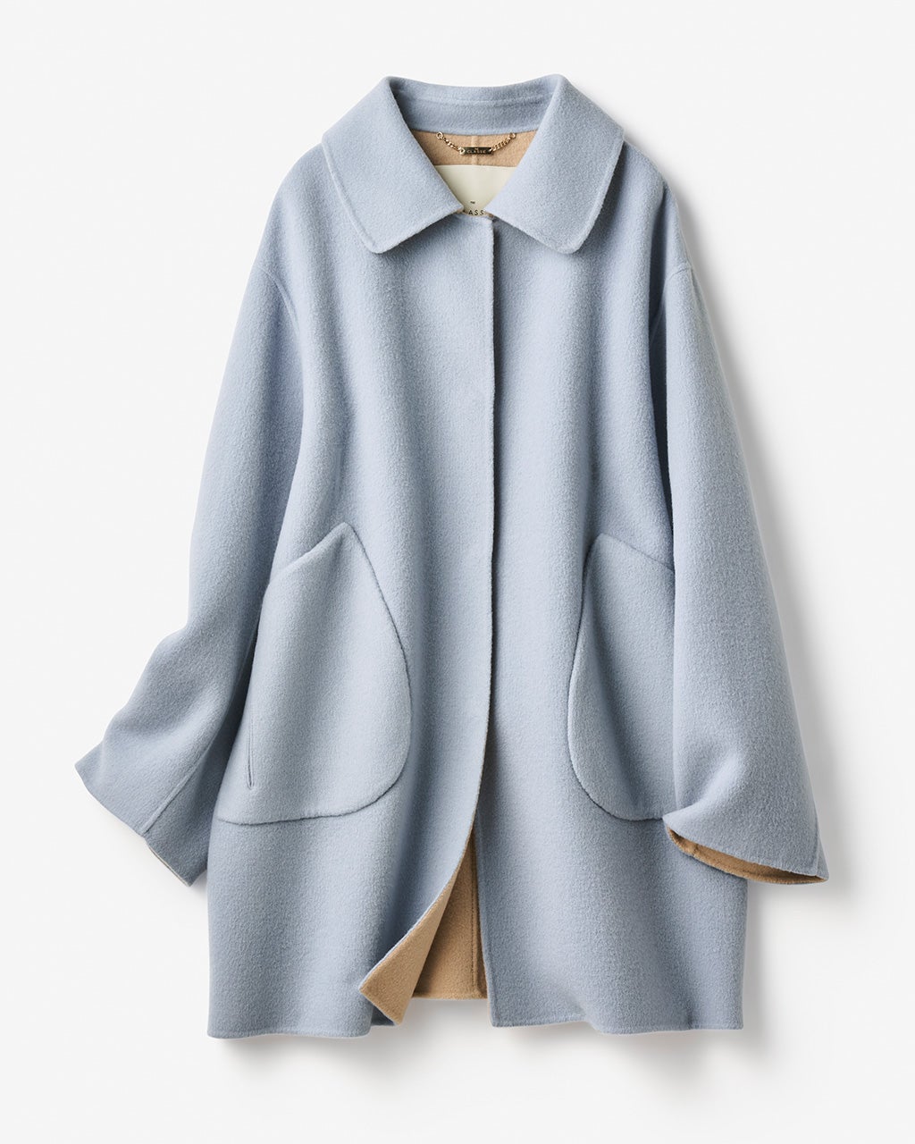 カシミヤ混ウールリバー・コート/DoCLASSE