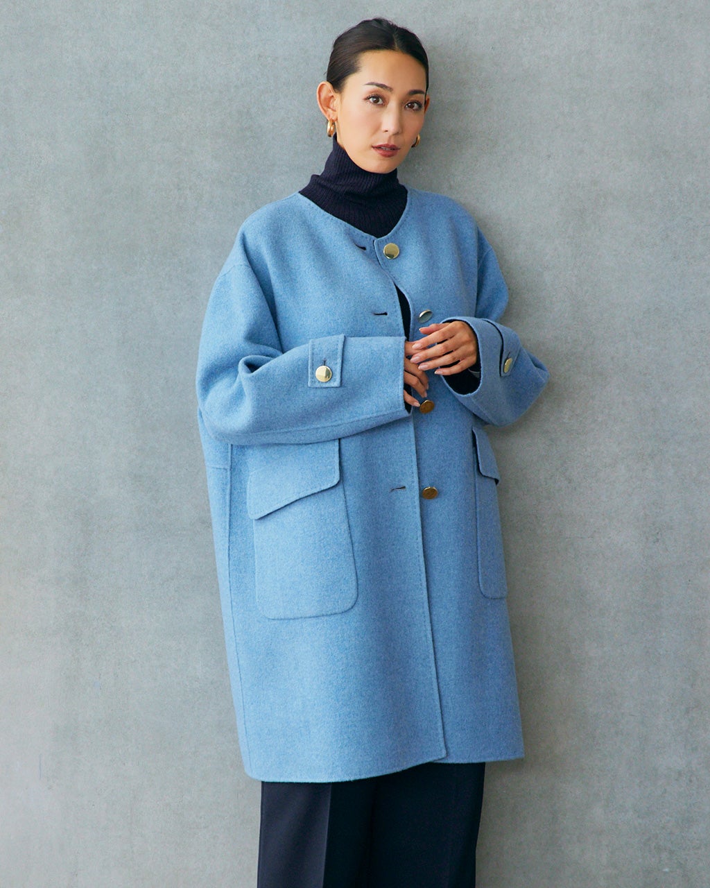 美品✨24AW セオリー カシミヤミドルコート Moxie Olevia 大きめ