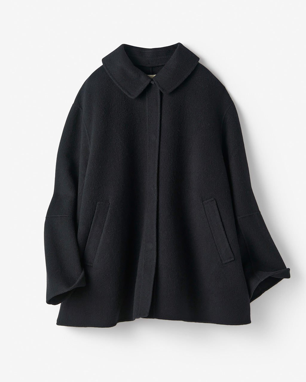 カシミヤ混ウールリバー・2WAYショートコート/DoCLASSE