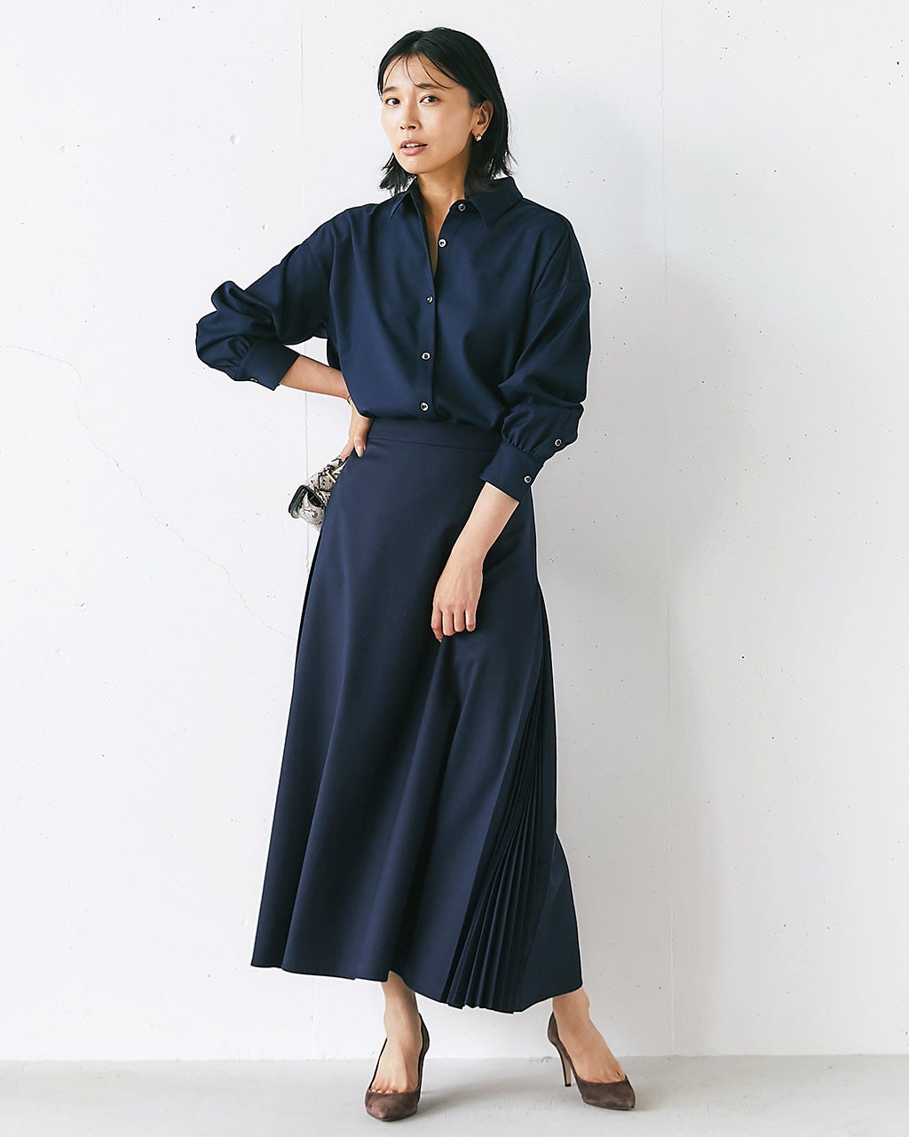 ウールサキソニー・フォルムシャツ/DoCLASSE