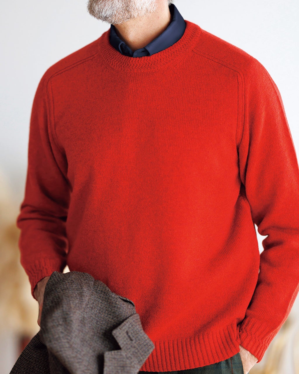 ラムズウールクルーネックニット/DoCLASSE