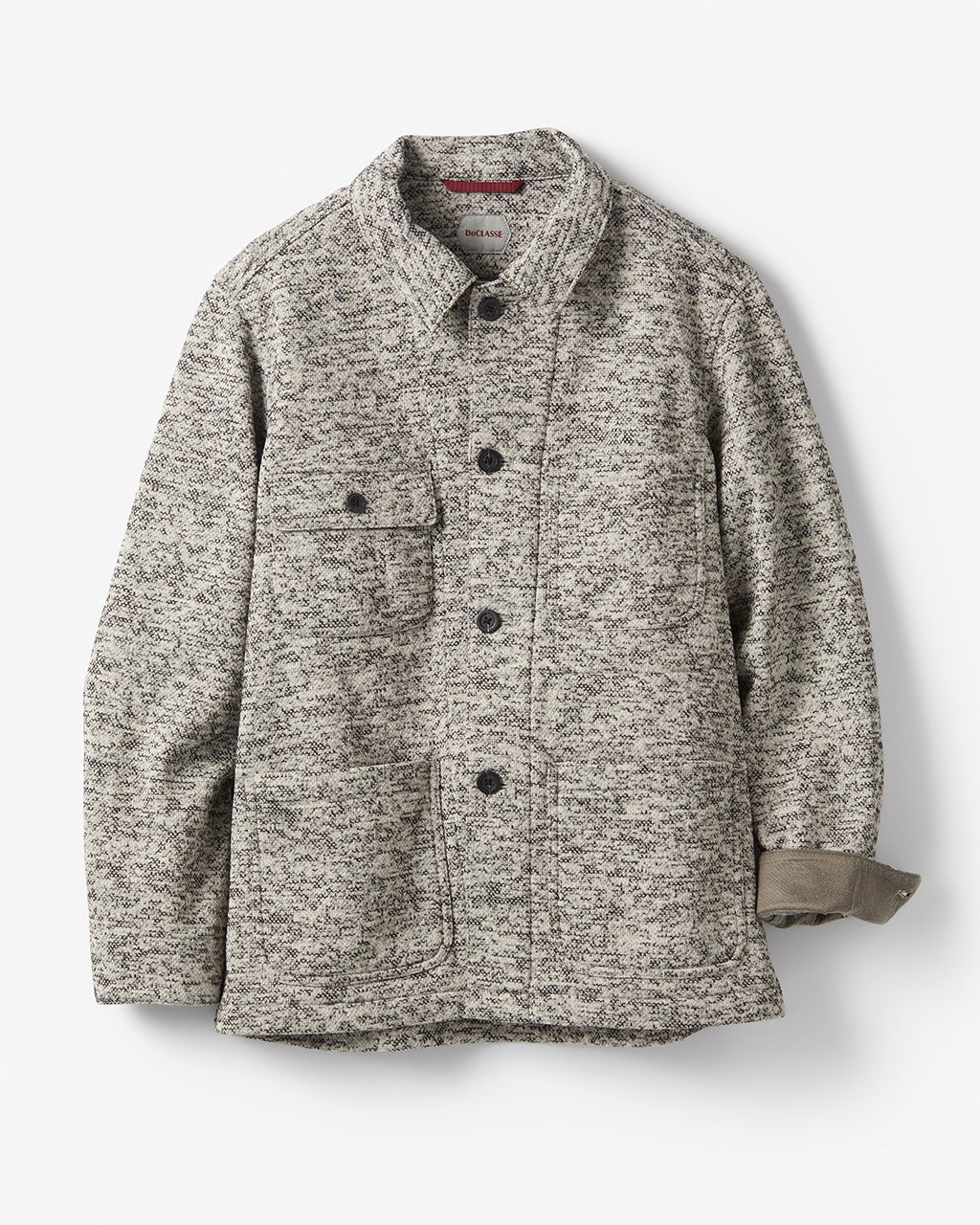 裏起毛フリース・ツイード調カバーオール/DoCLASSE