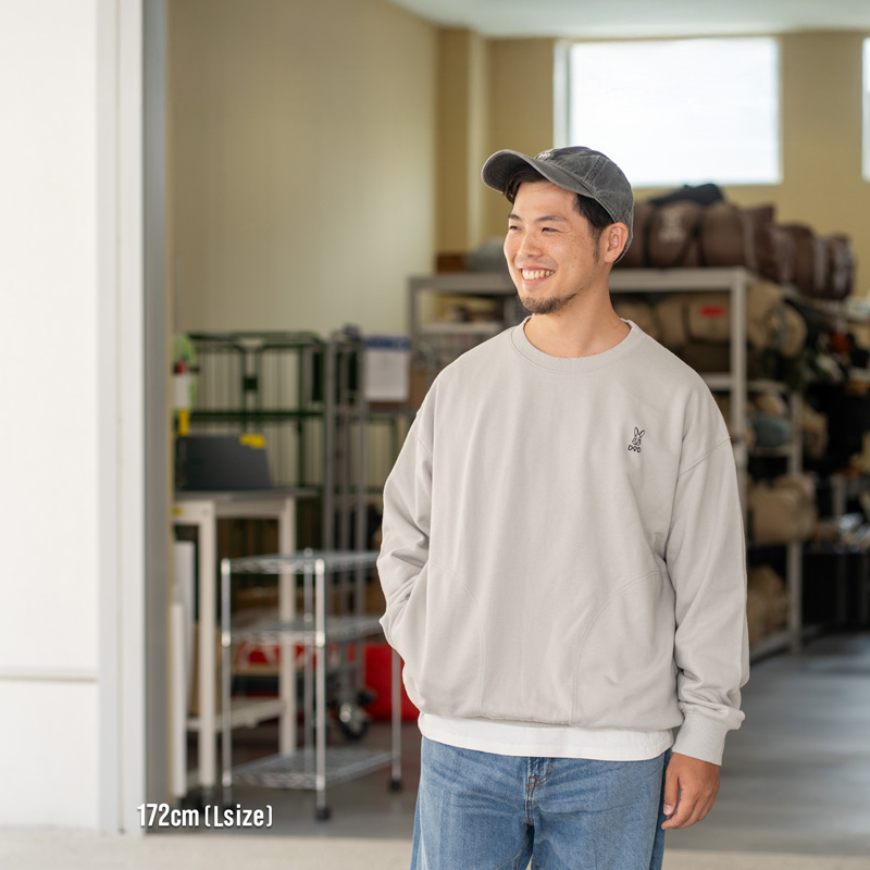 ウサロゴスウェット（アイボリー/ブルーグレー/シックオリーブ