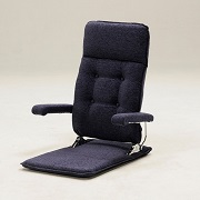 国産本革座椅子 回転機能付き MFR HIKARI 座椅子 ブラウン