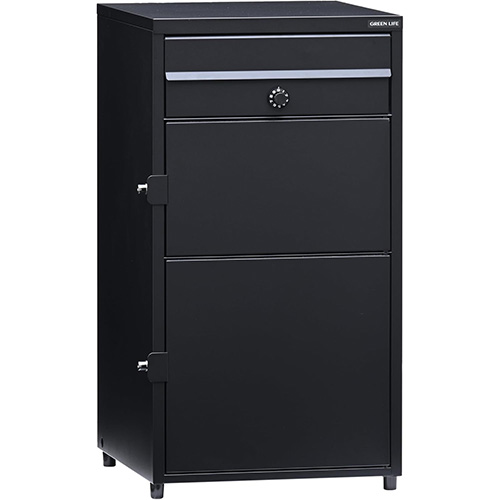 ポスト一体型 二段宅配ボックス レシーボ TRP2-4583(BK) グリーン