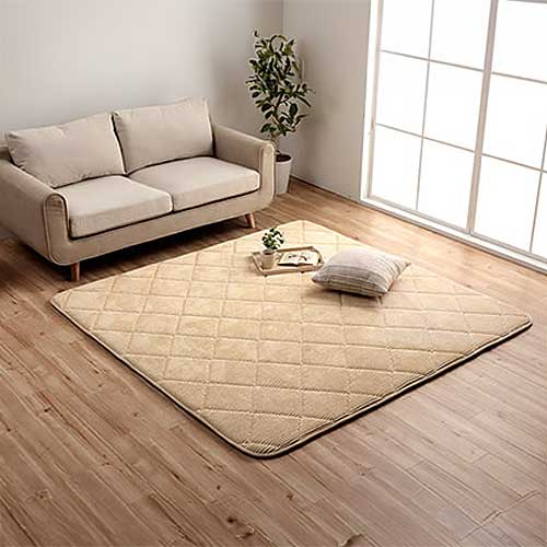 キルトボリュームラグ グランド IKEHIKO キルトラグ 185×185cm