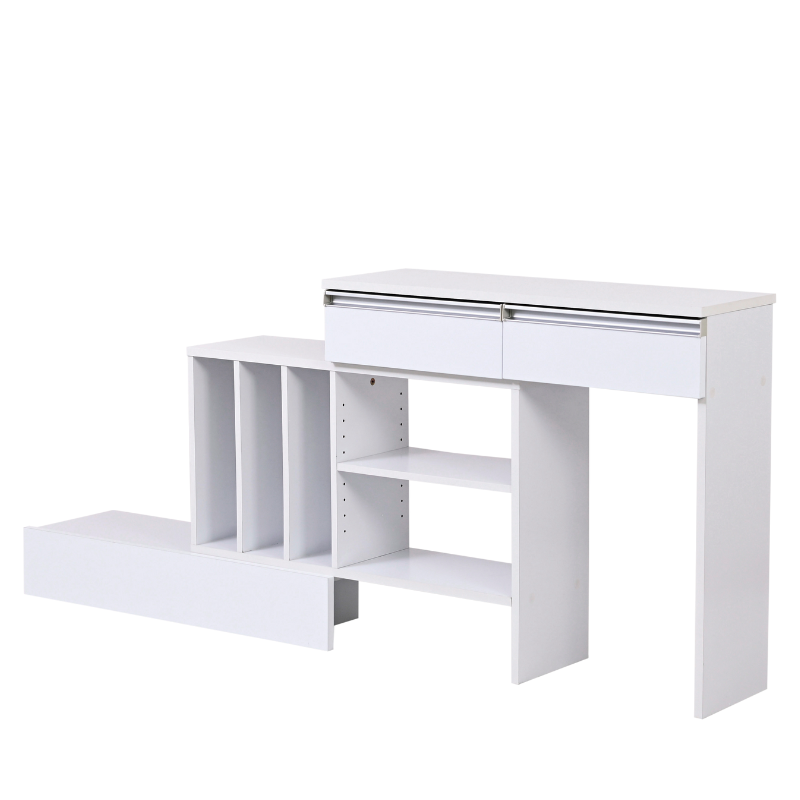 デスク カウンター下収納 伸縮デスク 幅85 ～ 幅223 FKS-0001-WH JK