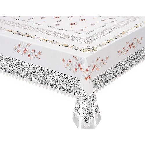 既製テーブルクロス セーヌ 135cm×185cm ピンク 明和グラビア プリント