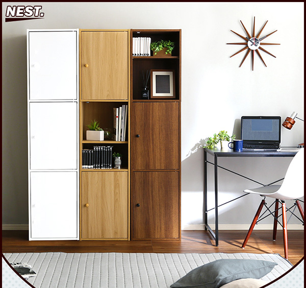 マルチカラーボックス3D【NEST.】3ドアタイプ ET-T3D--DBR ダーク