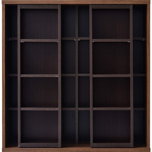 ダブルスライド書棚 奥深タイプ 900幅 OK kss-0008br-12-ok オーク