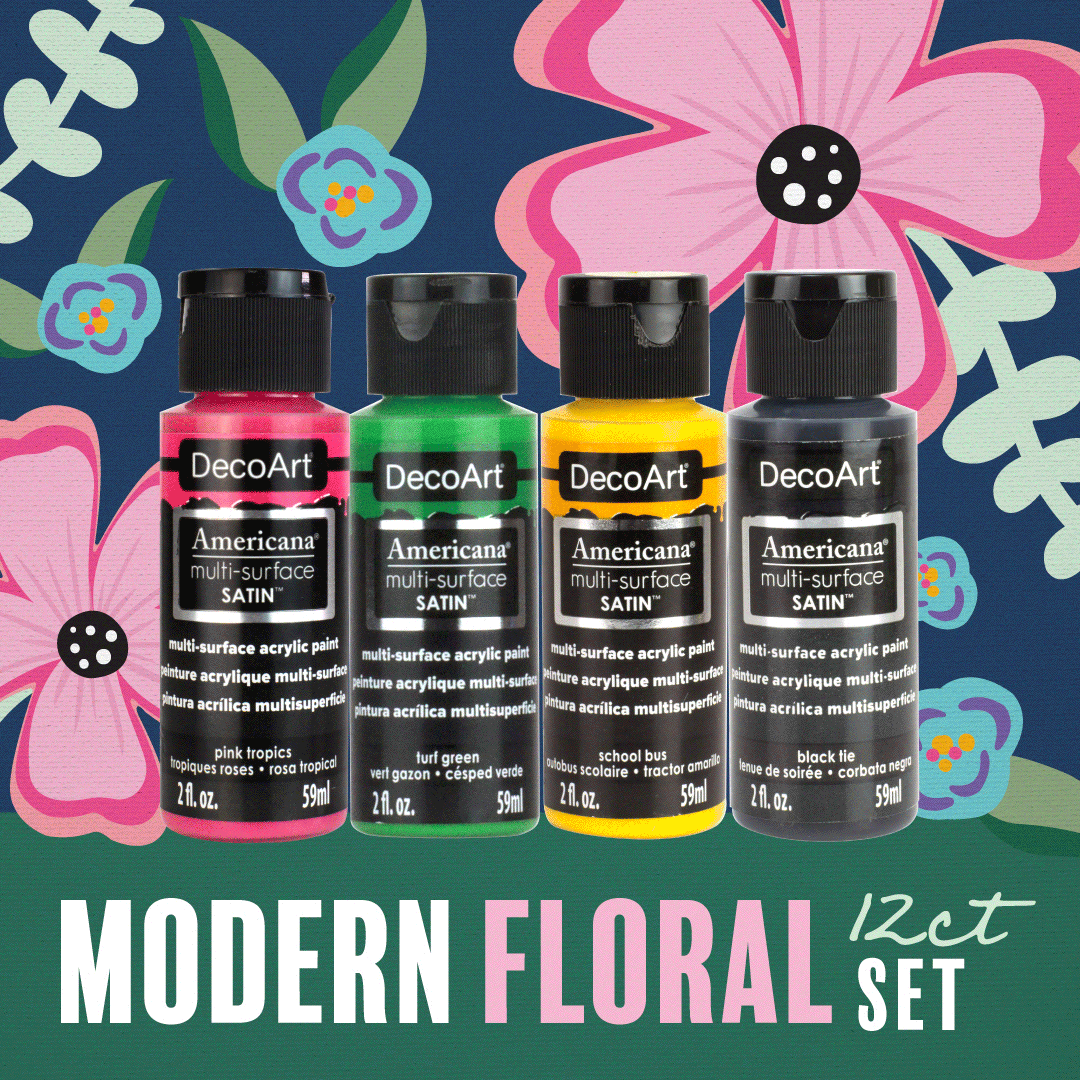 Modern Floral Acrylic Paint Set | DecoArt