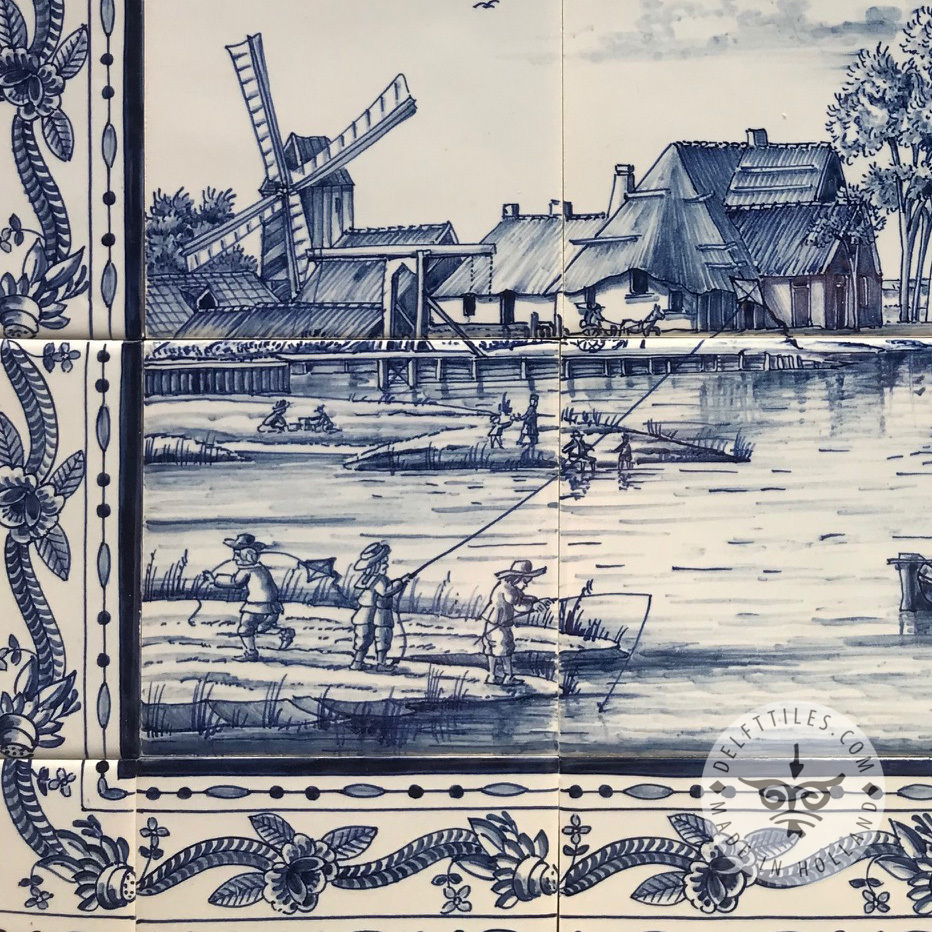 Summer Landscape tile Mural 6x4 tiles (L24b_B14) + Border 14