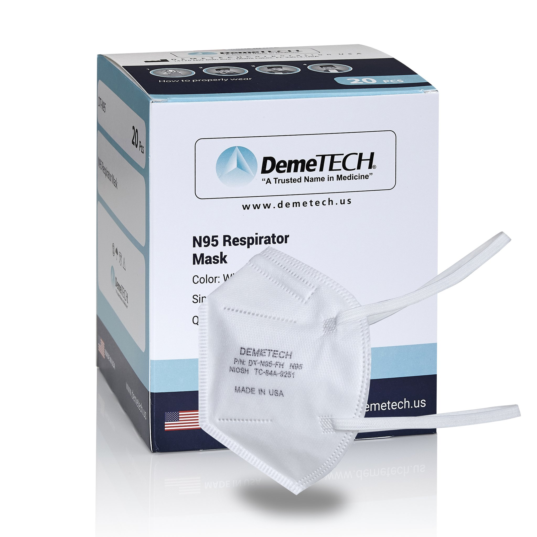 DemeTECH | DemeMASK ™ | Fold Style With Headbands