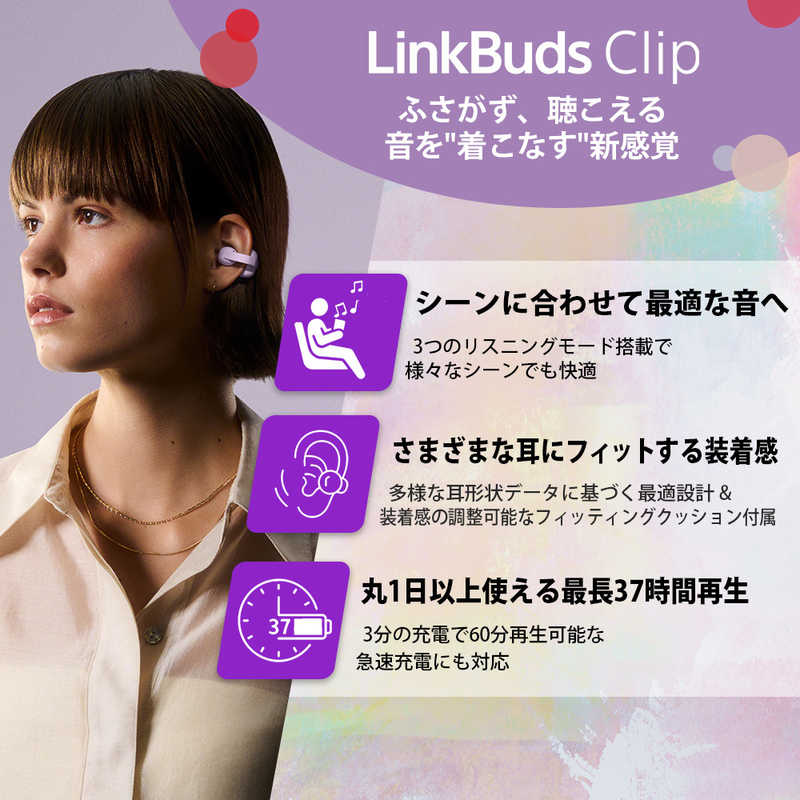 デンキチWeb / ソニー SONY 完全ワイヤレスイヤホン LinkBuds Clip