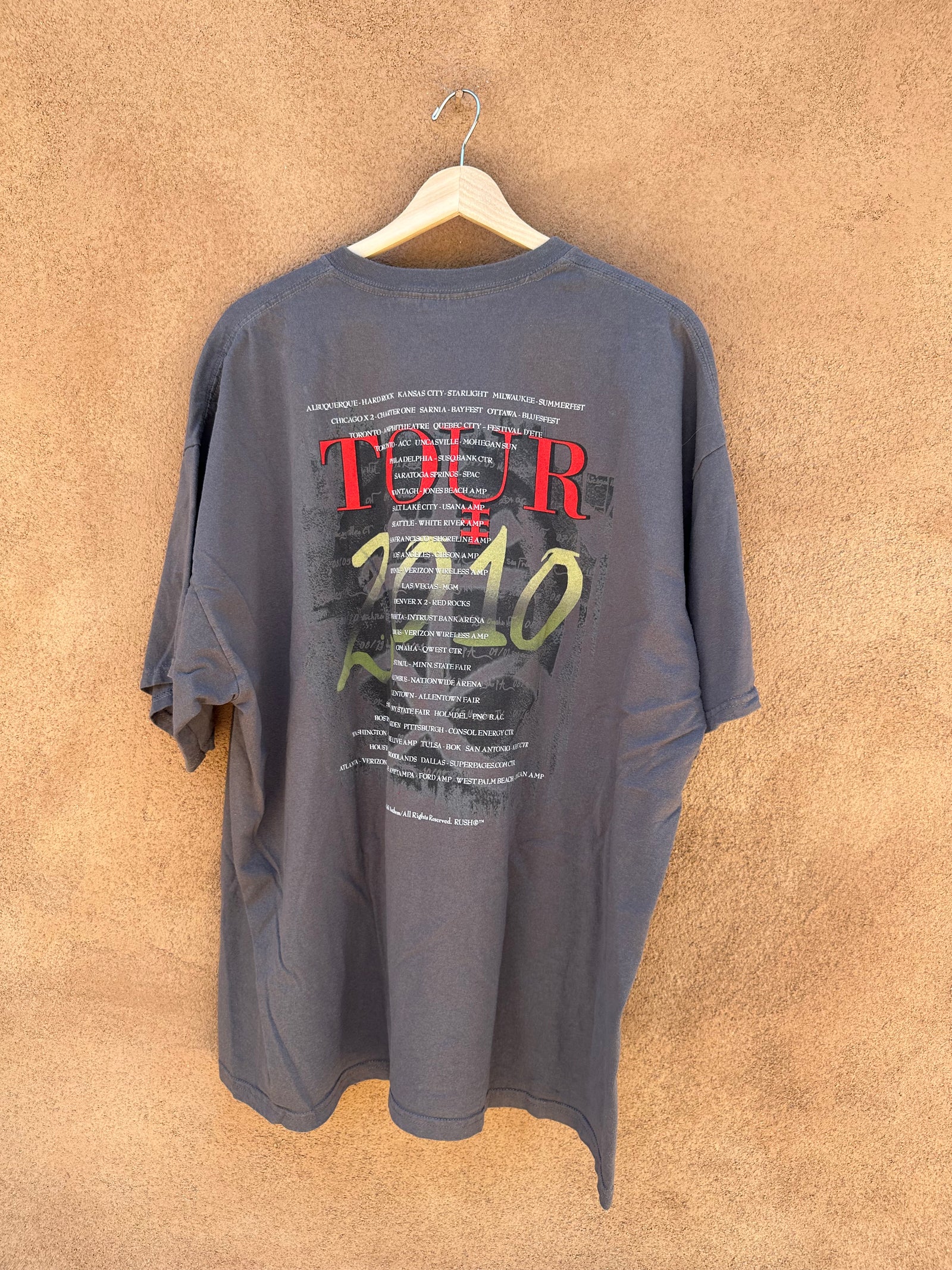 Vintage Rush Time Machine Tour 2010 T-Shirt – DESERT MOSS VINTAGE