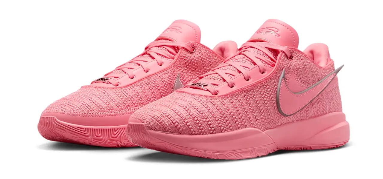 LeBron 20 Pink Diamond Launches August 1 in Rose and Silver
