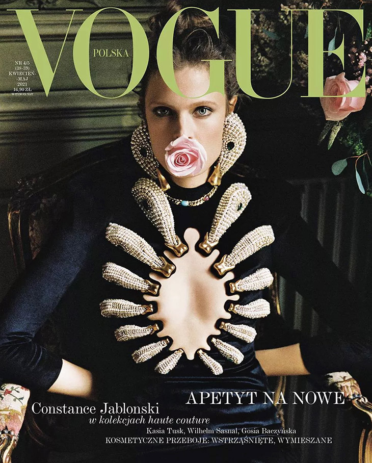Constance Jablonski Covers Vogue Poland April May 2021 Issue