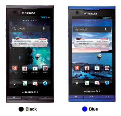 ドコモ、Xi&NOTTV対応スマートフォン「REGZA Phone T-02D」を発表、7