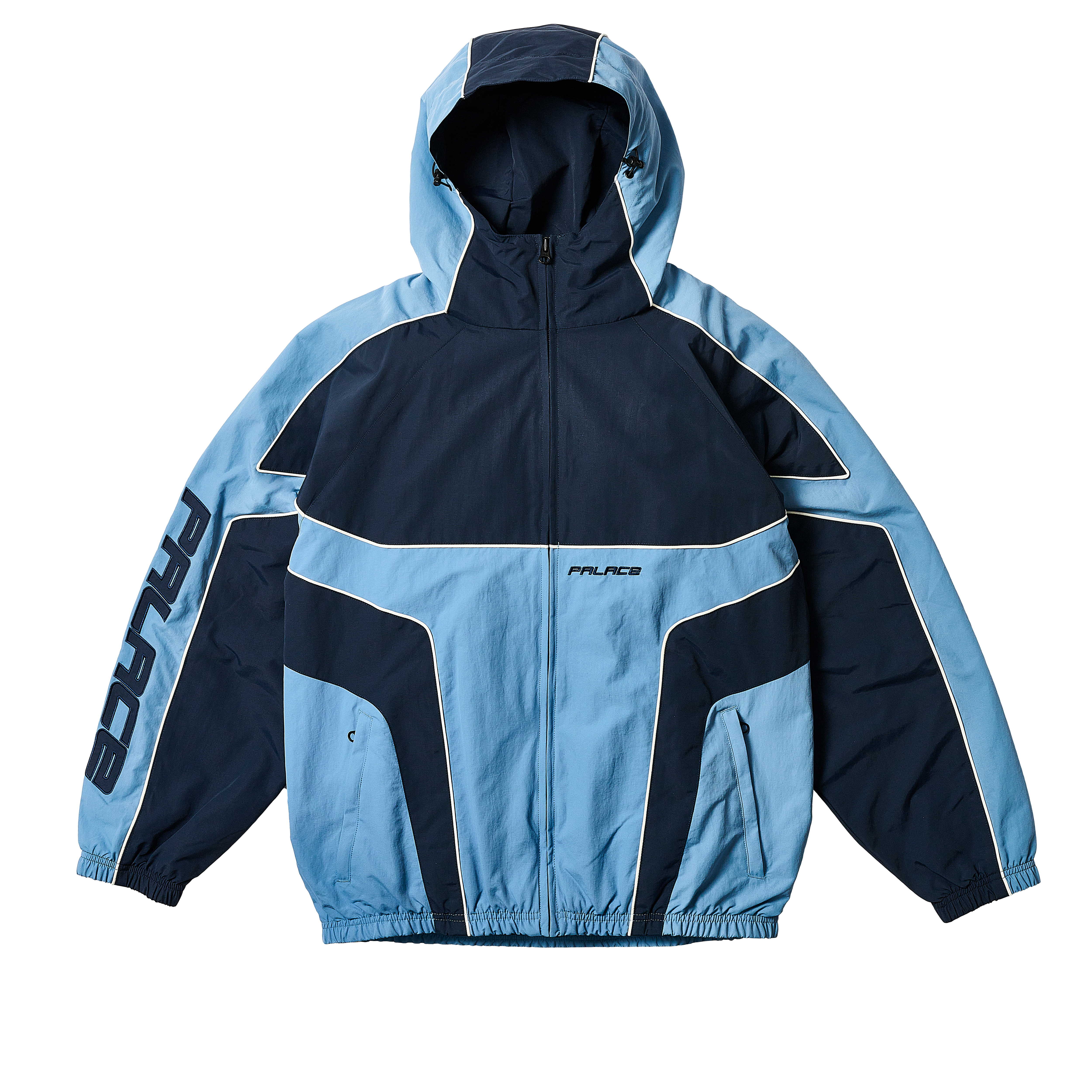 PIPED HOODED SHELL JACKET | PALACE SKATEBOARDS