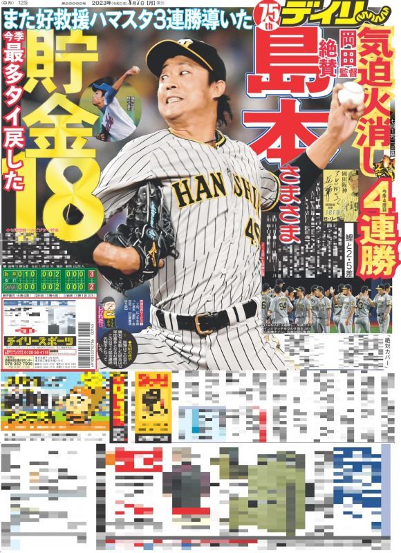バックナンバー2023年8月7日付東京宅配版｜デイリースポーツまるしぇ