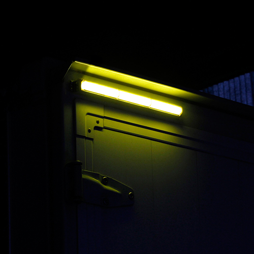 閃光車高灯3連ステー付※埋め込みタイプ※イエロー/イエロー（12/24V共用