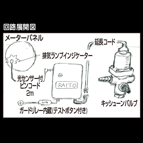 改良版！！ 排気ブレーキ用リレー光でキッシューン（光センサー付)感度