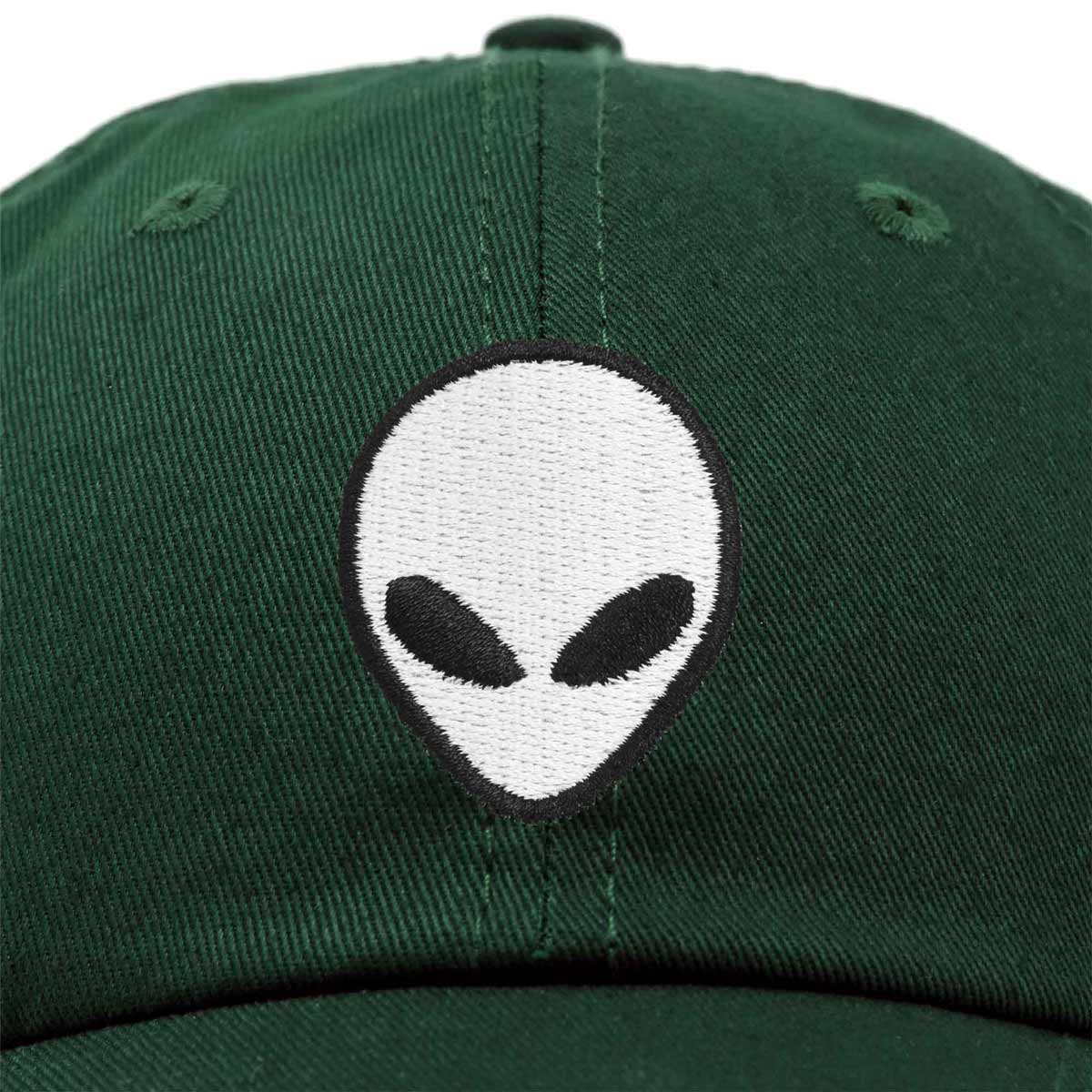 Dalix Alien Embroidered UFO Dad Hat Cotton Baseball Cap Adjustable