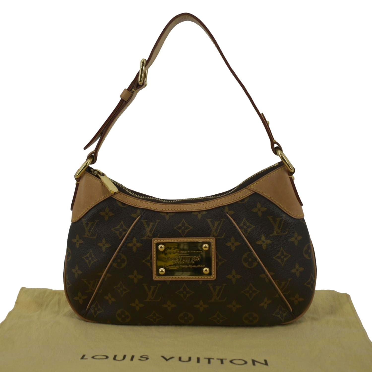 LOUIS VUITTON Thames PM Monogram Canvas Shoulder Bag Brown