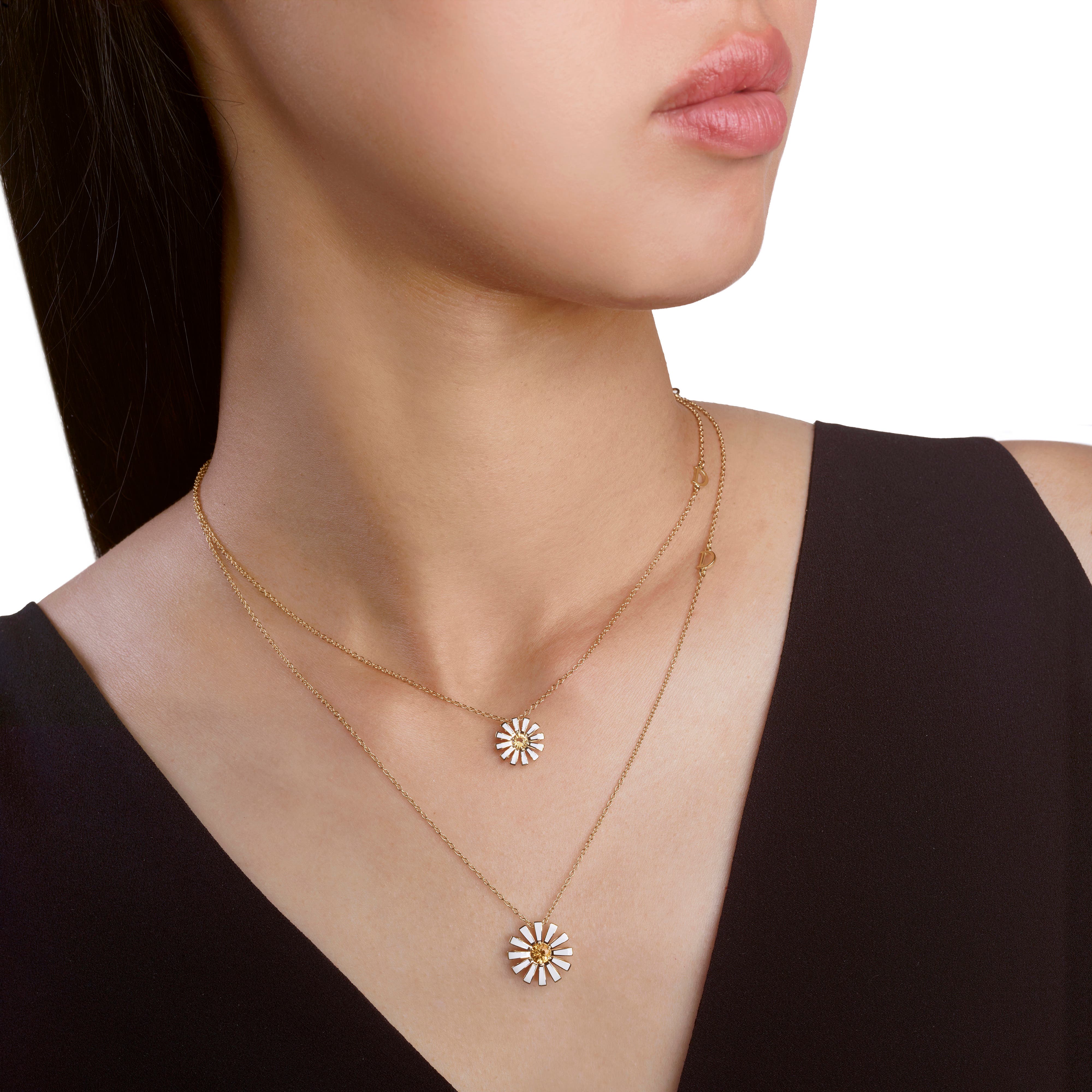 イエローゴールド、セラミック、シトリン ネックレス 12mm - Damiani