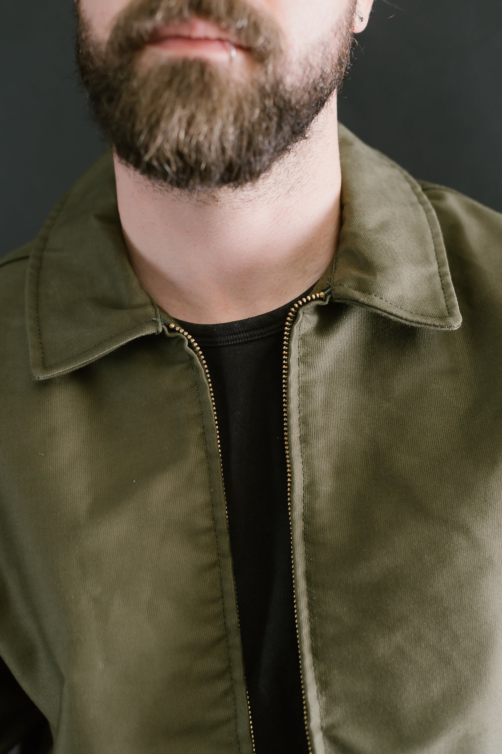Brushed Jungle Cloth Zip Jacket - Army | Dant