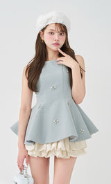 ビジューフレアバルーンミニドレス – Darich (ダーリッチ)