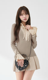 シャツドッキングプリーツミニワンピース – Darich (ダーリッチ)