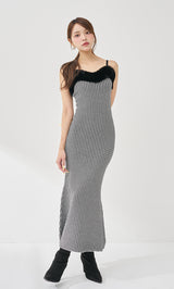 アンサンブルチェックニットロングワンピース – Darich (ダーリッチ)