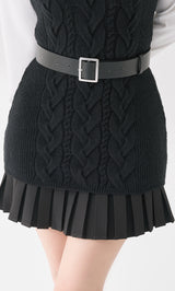 シャツドッキングプリーツニットミニワンピース – Darich (ダーリッチ)